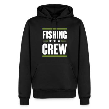 Fishing Crew - Männer Premium Bio Hoodie - Schwarz - Vorne - Nico (187cm)