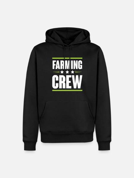 Farming Crew - Männer Premium Bio Hoodie - Schwarz