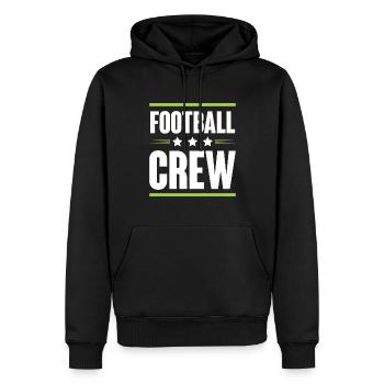 Équipe de football - Sweat à capuche Premium bio Homme - noir - Devant - Nico (187cm)