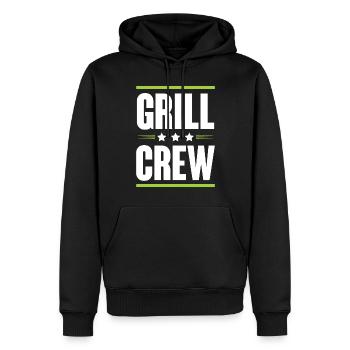 Grill Crew - Männer Premium Bio Hoodie - Schwarz - Vorne - Nico (187cm)