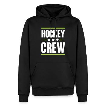 Équipe de hockey - Sweat à capuche Premium bio Homme - noir - Devant - Nico (187cm)