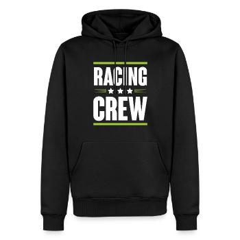 Équipage de course - Sweat à capuche Premium bio Homme - noir - Devant - Nico (187cm)