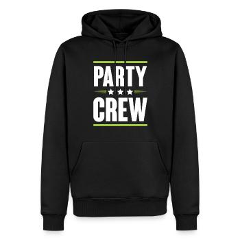 Équipage de fête - Sweat à capuche Premium bio Homme - noir - Devant - Nico (187cm)