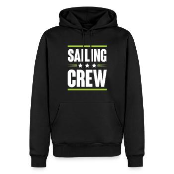 Sailing Crew - Männer Premium Bio Hoodie - Schwarz - Vorne - Nico (187cm)