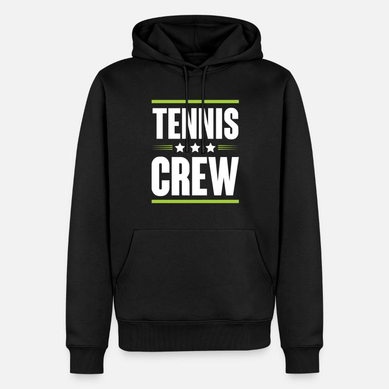 Équipe de tennis - Sweat à capuche Premium bio Homme - noir