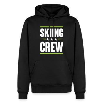 Équipe de ski - Sweat à capuche Premium bio Homme - noir - Devant - Nico (187cm)