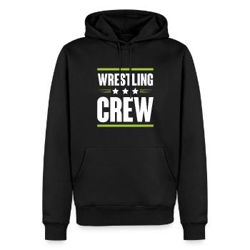 Wrestling Crew - Männer Premium Bio Hoodie - Schwarz - Vorne - Nico (187cm)