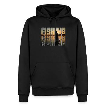 Angling - Men’s Premium Organic Hoodie - black - Front - Nico (187cm)