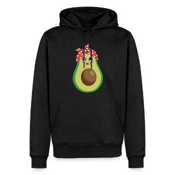 Avocado Bandana vegan - Men’s Premium Organic Hoodie - black - Front - Nico (187cm)