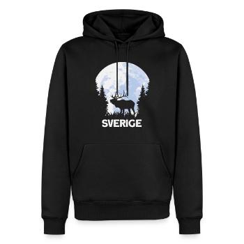 sverige Elch Schweden skandinavien - Männer Premium Bio Hoodie - Schwarz - Vorne - Nico (187cm)