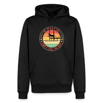 Dock Diving Don't Follow My dog - Männer Premium Bio Hoodie - Schwarz - Vorne - Nico (187cm)