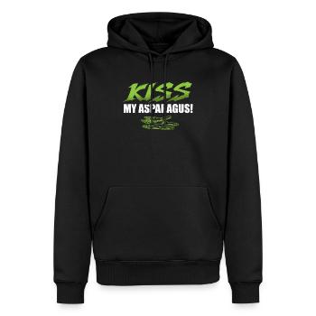 Embrasse mon amant d’asperges légumes végétariens - Sweat à capuche Premium bio Homme - noir - Devant - Nico (187cm)
