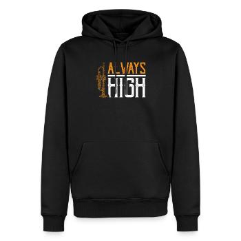 Immer Hohes Trompetenmusiker-musikinstrument - Männer Premium Bio Hoodie - Schwarz - Vorne - Nico (187cm)