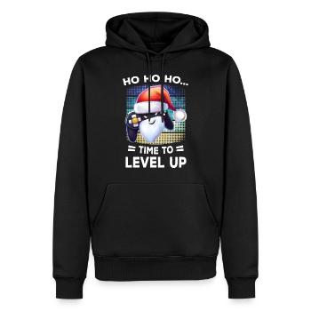 Contrôleur de jeu de Noël Gamer Gamer Cadeau - Sweat à capuche Premium bio Homme - noir - Devant - Nico (187cm)