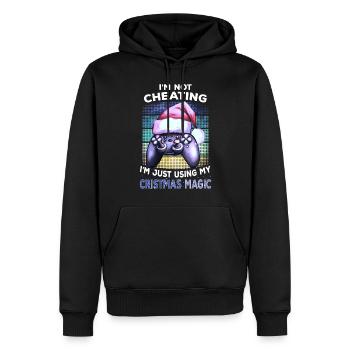 Jeu de Noël Gamer Gamer Cadeau - Sweat à capuche Premium bio Homme - noir - Devant - Nico (187cm)