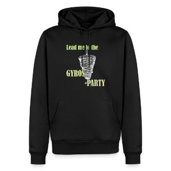 Lead me to the Gyros Party - Männer Premium Bio Hoodie - Schwarz - Vorne - Nico (187cm)