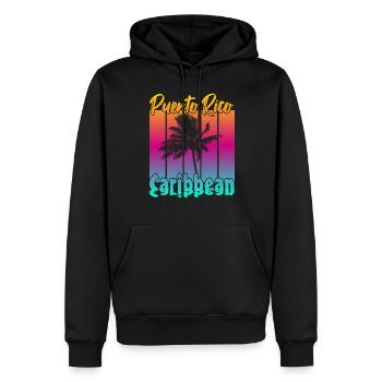 Puerto Rico Caribbean - Männer Premium Bio Hoodie - Schwarz - Vorne - Nico (187cm)