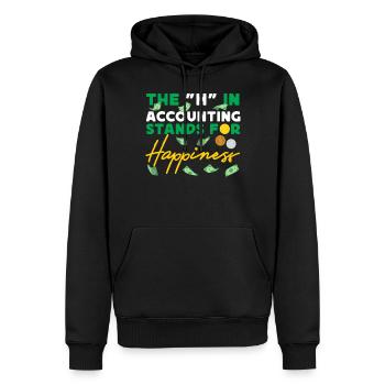 Accountant Bookkeeper Accounting - Männer Premium Bio Hoodie - Schwarz - Vorne - Nico (187cm)