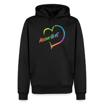 Comptable Comptable Comptable - Sweat à capuche Premium bio Homme - noir - Devant - Nico (187cm)