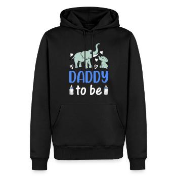 New Daddy Paternity New Dad - Elephant Daddy To Be - Männer Premium Bio Hoodie - Schwarz - Vorne - Nico (187cm)