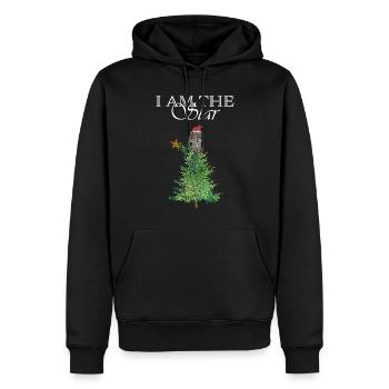 Chats Catmas Arbre de Noël Arbre de Noël Star - Sweat à capuche Premium bio Homme - noir - Devant - Nico (187cm)