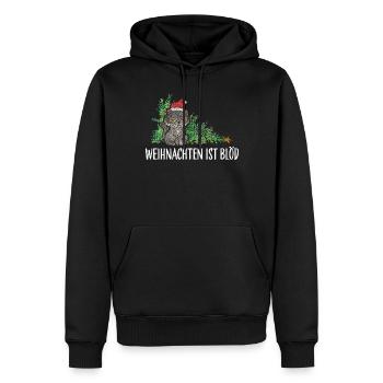 Weihnachtsmuffel Anti Weihnachten Kein Bock - Männer Premium Bio Hoodie - Schwarz - Vorne - Nico (187cm)