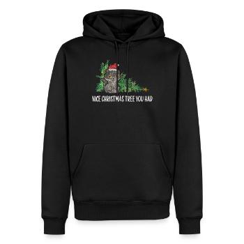 Chat Chats Arbre de Noël Arbre de Noël Tomcat - Sweat à capuche Premium bio Homme - noir - Devant - Nico (187cm)