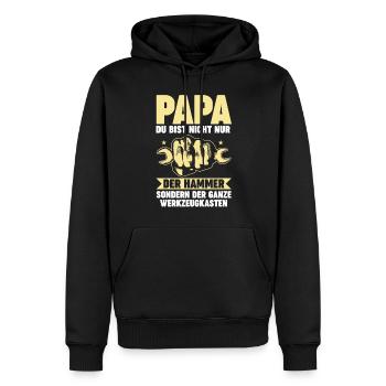Vater Papi Garage Handwerker Schrauber Papa - Männer Premium Bio Hoodie - Schwarz - Vorne - Nico (187cm)