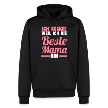 Mutter Mama - Männer Premium Bio Hoodie - Schwarz - Vorne - Nico (187cm)