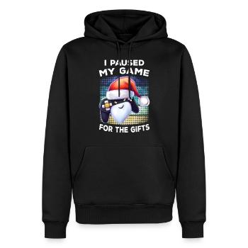 Chapeau de Noël Retro Gamer Gamer Cadeau Gaming - Sweat à capuche Premium bio Homme - noir - Devant - Nico (187cm)