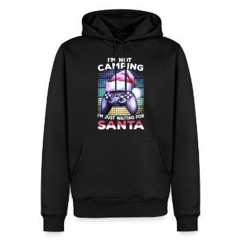 Gambler Chapeau de Noël Gamer Slogan Cadeau de jeu - Sweat à capuche Premium bio Homme - noir - Devant - Nico (187cm)