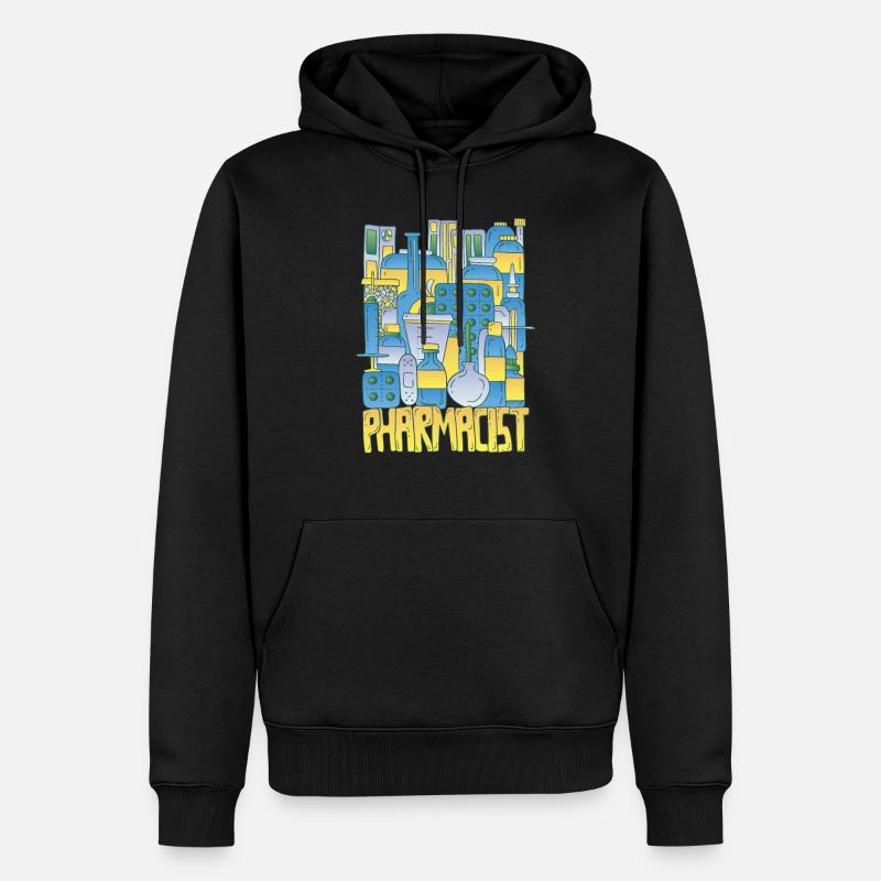 Science - Pharmacien - Sweat à capuche Premium bio Homme - noir