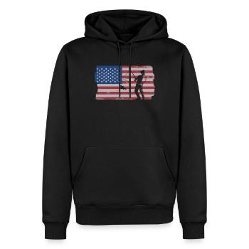 Pêche à la ligne Pêche - Sweat à capuche Premium bio Homme - noir - Devant - Nico (187cm)