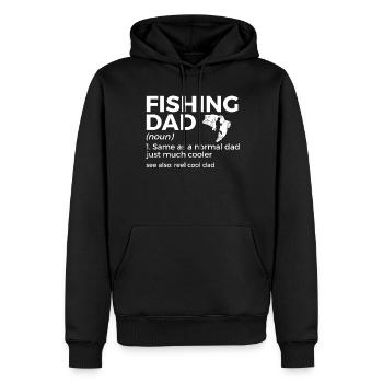 Pêche à la ligne Pêche - Sweat à capuche Premium bio Homme - noir - Devant - Nico (187cm)
