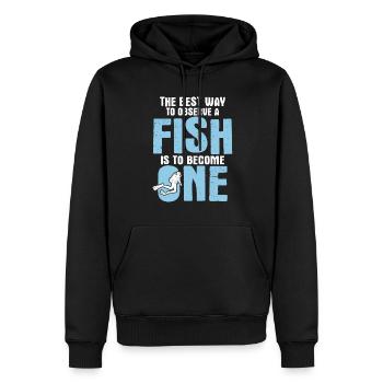 Apnoetaucher Freitaucher Taucher - Männer Premium Bio Hoodie - Schwarz - Vorne - Nico (187cm)