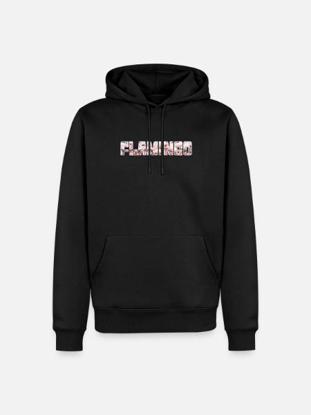Flamingo - Männer Premium Bio Hoodie - Schwarz