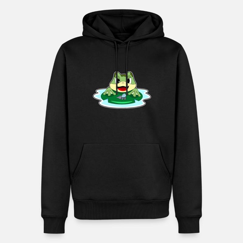 Mouche grenouille - Sweat à capuche Premium bio Homme - noir
