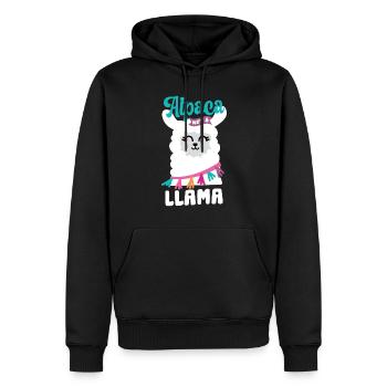 Alpaka Ist Kein - Männer Premium Bio Hoodie - Schwarz - Vorne - Nico (187cm)