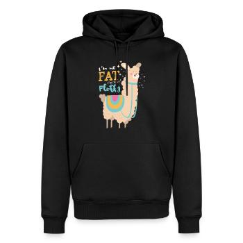 Ich Bin Nicht Fett, Ich Bin Nur Ein Flauschiges - Männer Premium Bio Hoodie - Schwarz - Vorne - Nico (187cm)