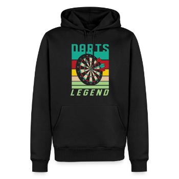 Dart Legend Dartboard Dartspieler Bullseye Sport - Männer Premium Bio Hoodie - Schwarz - Vorne - Nico (187cm)