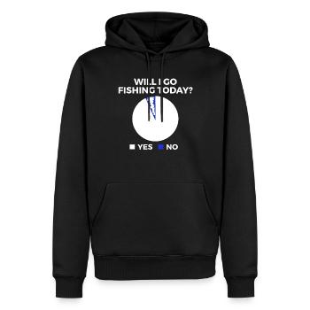 Pêche à la ligne Pêche - Sweat à capuche Premium bio Homme - noir - Devant - Nico (187cm)