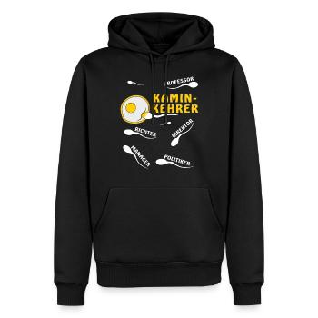 KAMINKEHRER - Männer Premium Bio Hoodie - Schwarz - Vorne - Nico (187cm)