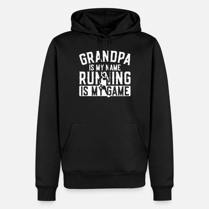 Running Runner Semi-Marathon - Sweat à capuche Premium bio Homme - noir