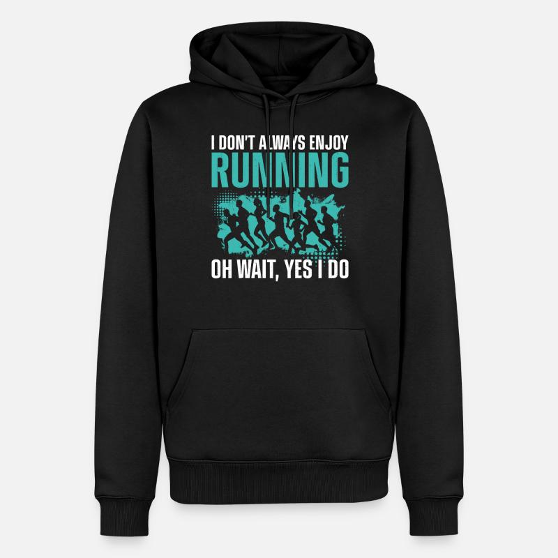 Running Runner Semi-Marathon - Sweat à capuche Premium bio Homme - noir