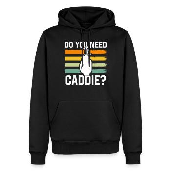 Do you need a caddie? Golf Golf Caddy - Men’s Premium Organic Hoodie - black - Front - Nico (187cm)