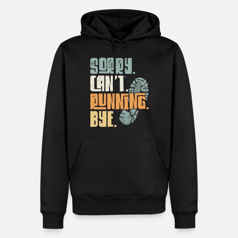 Running Runner Half Marathon - Männer Premium Bio Hoodie - Schwarz