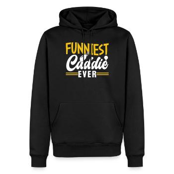 The funniest caddy ever Golfing Golf - Men’s Premium Organic Hoodie - black - Front - Nico (187cm)