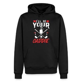 I will be your caddie Golfer Golf Golf - Men’s Premium Organic Hoodie - black - Front - Nico (187cm)