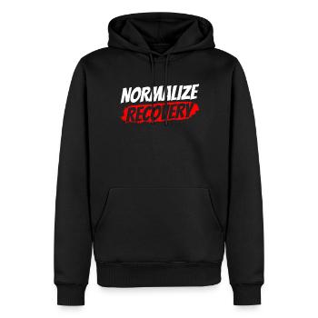 Wiederherstellung Normalisieren Erholung Erholen - Männer Premium Bio Hoodie - Schwarz - Vorne - Nico (187cm)