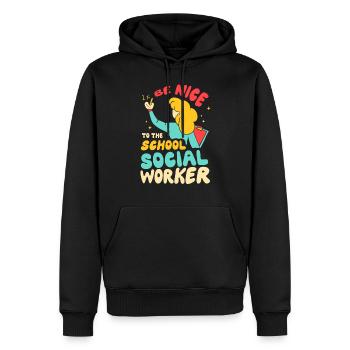 Soyez gentil avec l’école de profession de travailleur social - Sweat à capuche Premium bio Homme - noir - Devant - Nico (187cm)